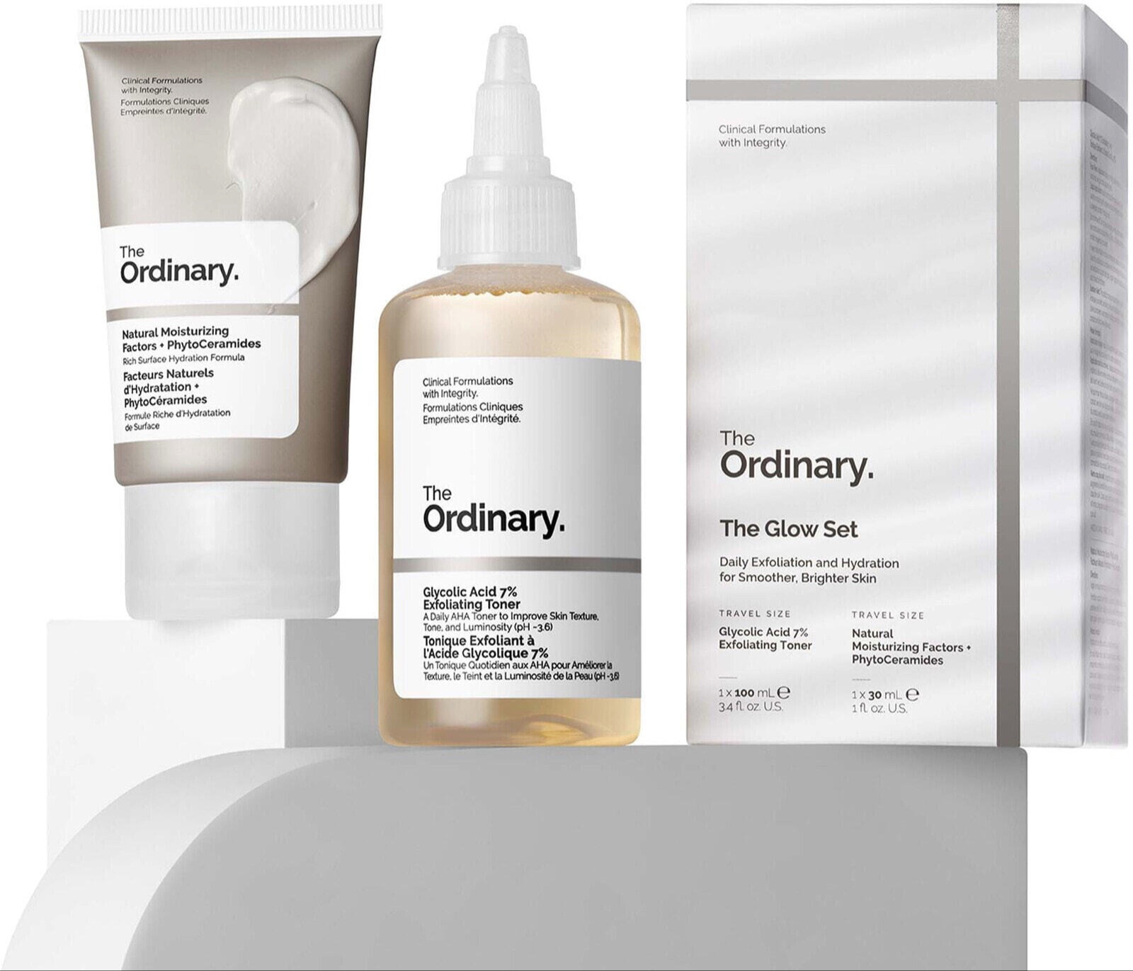 Пример аккуратной и понятной упаковки продуктов бренда The Ordinary